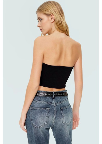 Pamuklu Likralı Penye Super Crop Bluz Rahat Esnek Şık Mükemmel Uyum Özenle Seçilmiş modelleri