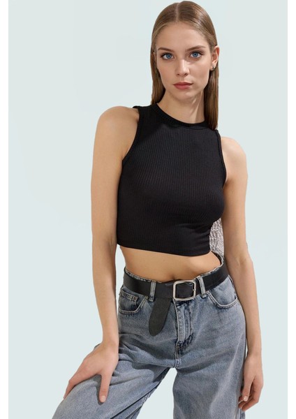 Crop Bluz Animal Baskı Halter Yaka Örme Polyester Rahat Günlük Uzun Ömürlü Mükemmel Uyum fiyatları