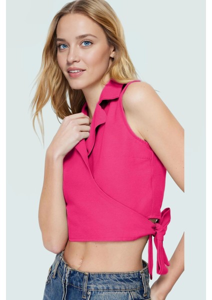 Yazlık Crop Bluz Rahat Şık ve Nefes Alabilir Pamuklu Kumaş Özenle Seçilmiş Kaliteli Işçilik