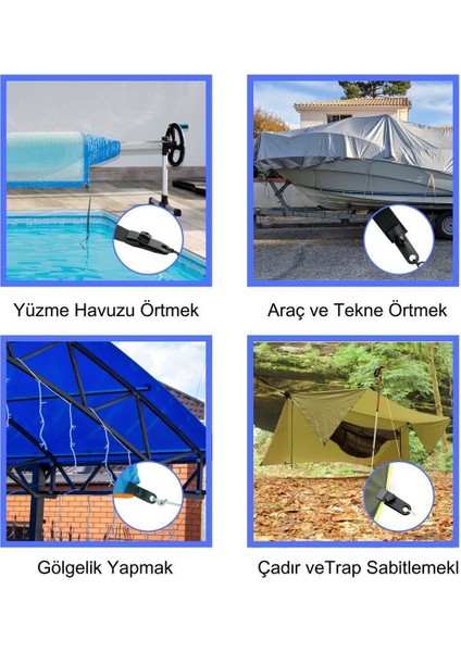 10 Adet Çok Amaçlı Branda Sabitleme Klipsi, Gölgelik ve Tarp Için Dayanıklı ve Kullanışlı fiyatları