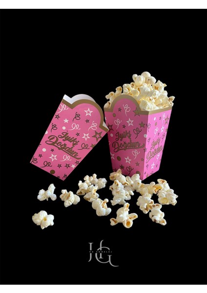 Iyiki Doğdun Temalı Popcorn Mısır Kutusu, Patlamış Mısır Kutusu , Küçük Boy, 8 Adet modelleri