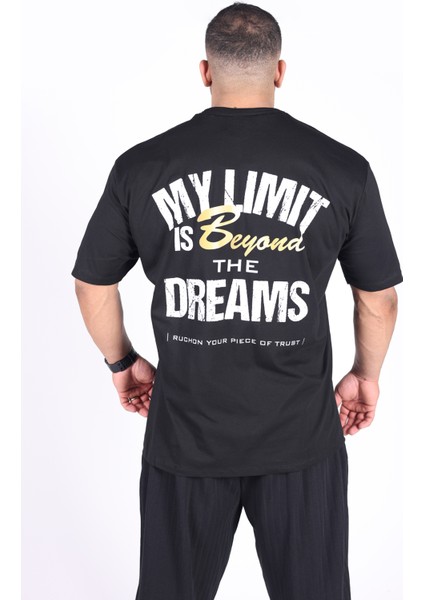 Fitsize - My Limits Erkek Dar Kesim Sporcu Tişört - Fitness & Antrenman Giyim - %100 Pamuklu Kumaş fiyatları