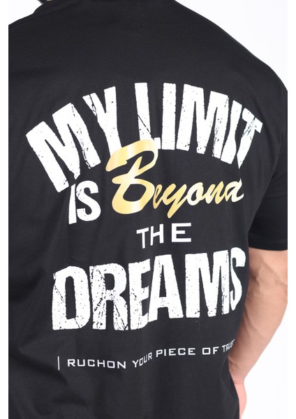 Fitsize - My Limits Erkek Dar Kesim Sporcu Tişört - Fitness & Antrenman Giyim - %100 Pamuklu Kumaş