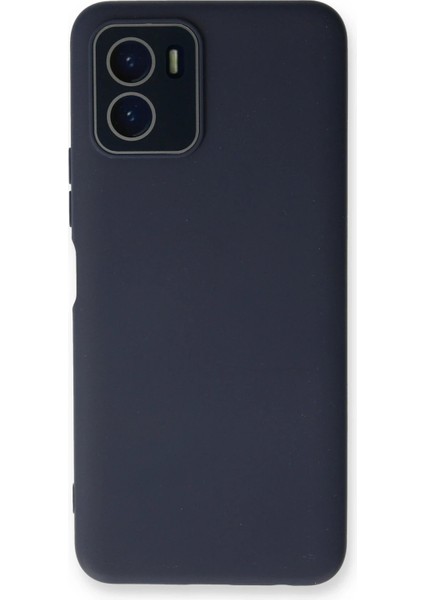 Vivo Y15S Kılıf Lansman Glass Kapak - Lacivert Svlrs