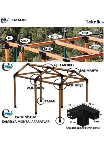Siyah Mnbe Pergule Pergole ve Kamelya Taban Ayak Montaj Seti fırsatları