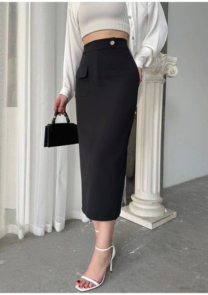 Uzun Düğmeli Etek modelleri