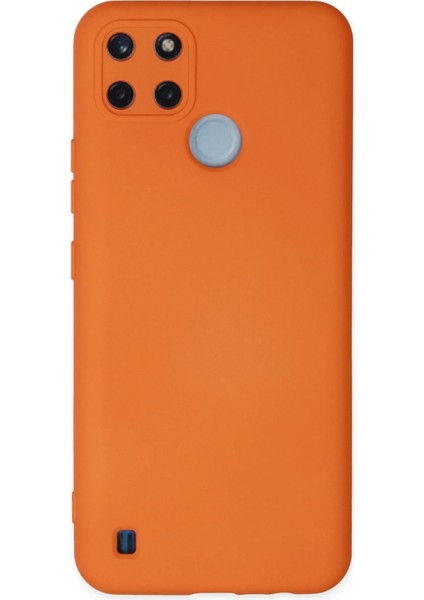 Realme C25Y Kılıf Nano Içi Kadife Silikon - Turuncu Svlrs