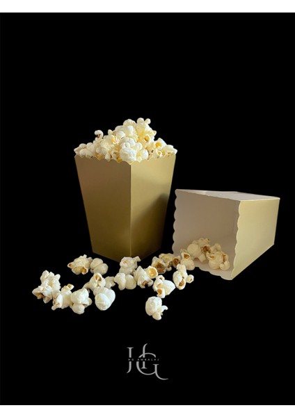 Popcorn Mısır Kutusu, Patlamış Mısır Kutusu , Küçük Boy, 8 Adet Gold