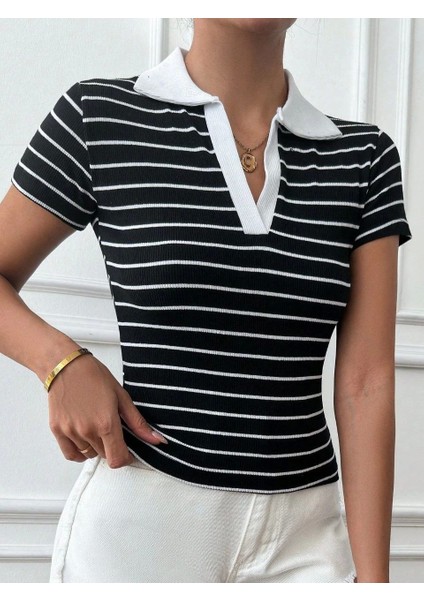 Polo Yaka Garnili Bluz fiyatları