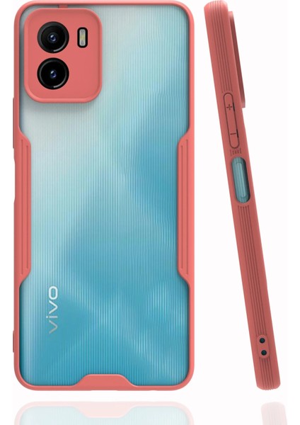 Vivo Y15S Kılıf Platin Silikon - Pembe Svlrs