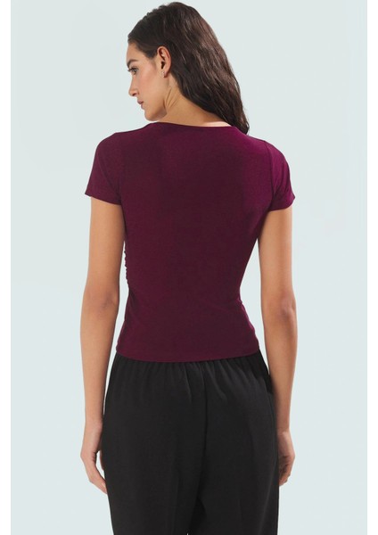 Yazlık Örme Bluz Düğüm Detay V Yaka Fitted Kalıp Rahat Kullanım Premium Kalite modelleri