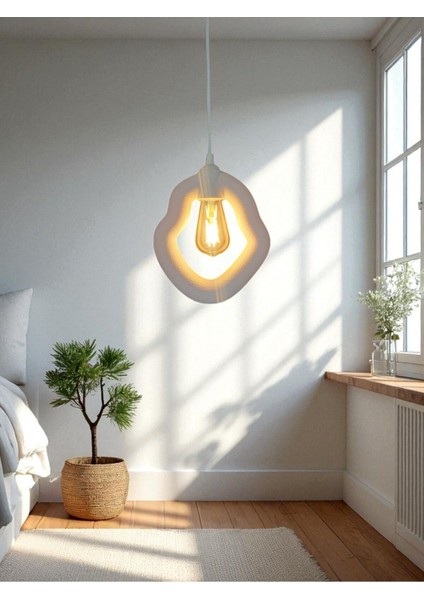 Bohem Beton Görünümlü Modern Minimalist Avize Ayarlı E27 Duy Salon Mutfak Yatak Odası Ofis Kafe fiyatları