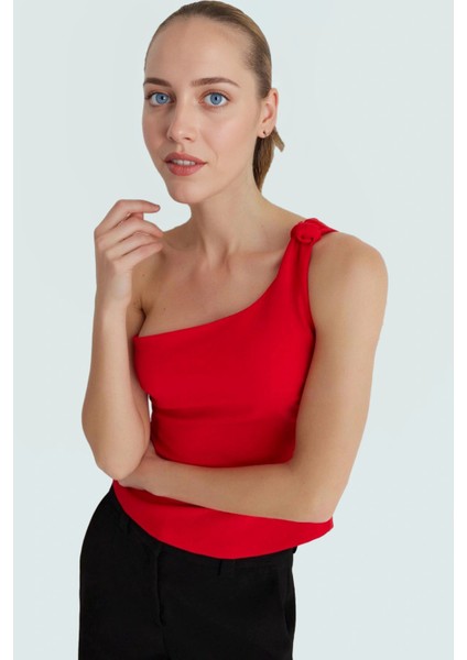 Yazlık Kolsuz Bluz Asimetrik Yaka Fitted Kalıp Finike Dokuma Trend Tasarım Özel fiyatları