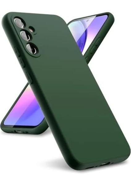Samsung Galaxy A24 4g Kılıf First Silikon - Koyu Yeşil Svlrs
