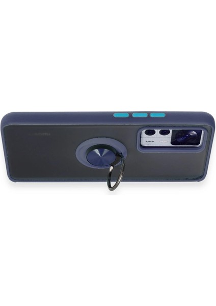 Xiaomi Mi 12T Pro Kılıf Montreal Yüzüklü Silikon Kapak - Lacivert Svlrs modelleri
