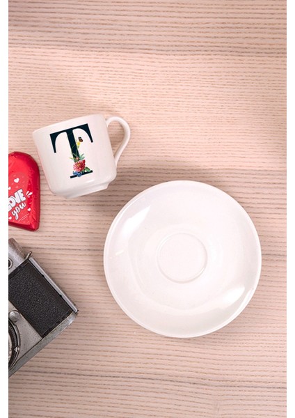 T Harfi Çiçek Desenli Porselen Kahve Fincanı, Şık ve Kullanışlı Tasarım fiyatları