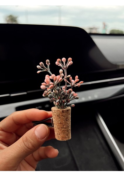 Dekoratif Mini Araç Kokusu|el Yapımı Mantar Saksı Çiçek Araba Klima Süsü|koku Difüzörü(Kokusuz) modelleri