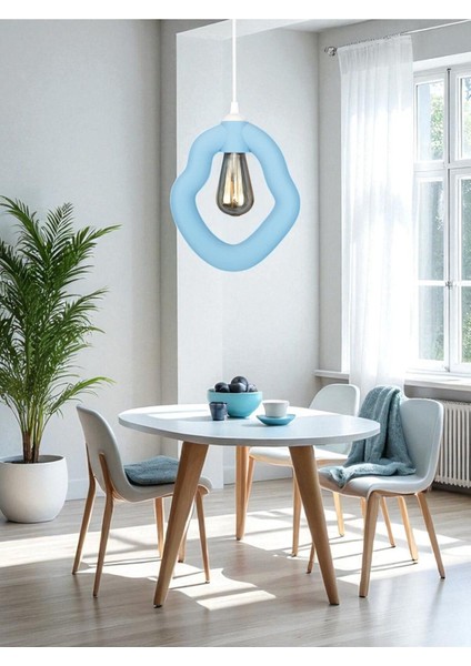 Bohem Beton Görünümlü Modern Minimalist Avize Ayarlı E27 Duy Salon Mutfak Yatak Odası Ofis Kafe
