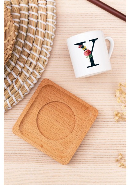 Y Harfi Çiçek Tasarım Beyaz Türk Kahvesi Fincanı - Şık ve Zarif Sunum fiyatları