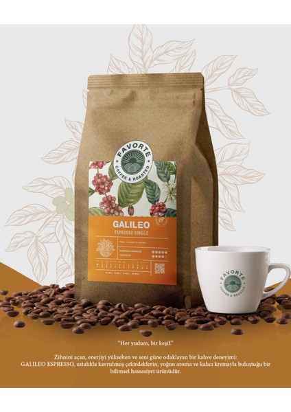 1 kg Galileo Espresso Kahve Arabica Çekirdeği