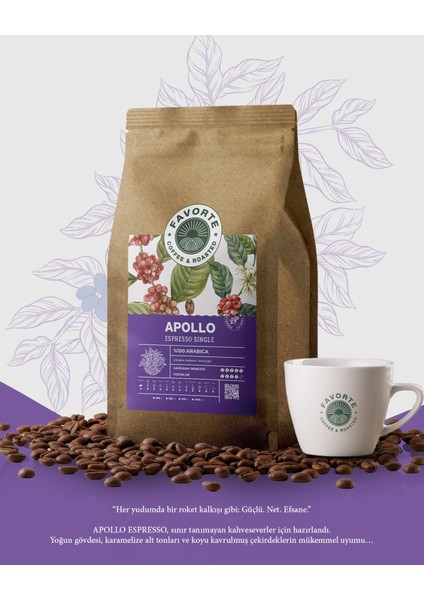 1 kg Apollo Espresso Kahve Arabica Çekirdeği