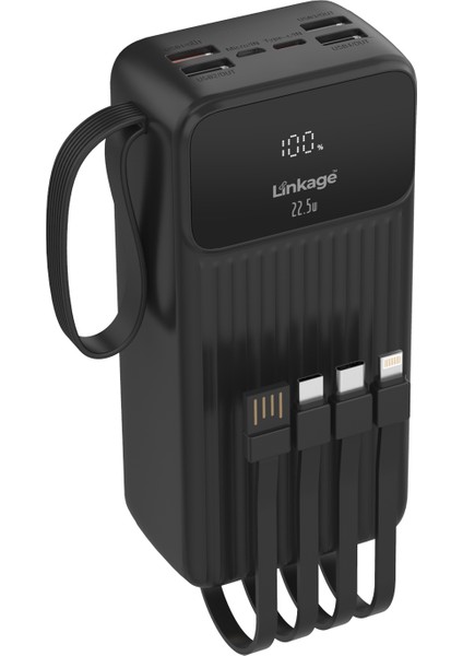 Lkp-42 4xusb 30.000MAH LCD Ekran, 22.5W Dahili Usb, Mikro, Type-C Lightning Powerbank fiyatları
