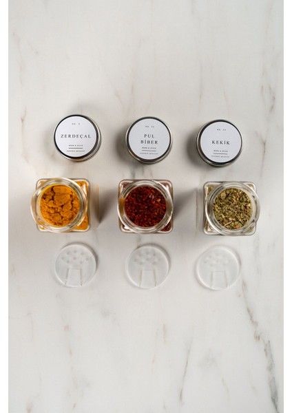 36'lı Şeffaf Pleksi Standlı Cam Kapaklı Baharatlık Seti Etiket Fırça Huni Hediyeli indirimleri