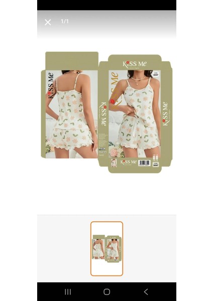 Kadın Şortlu 2'li Gecelik Takım Seti