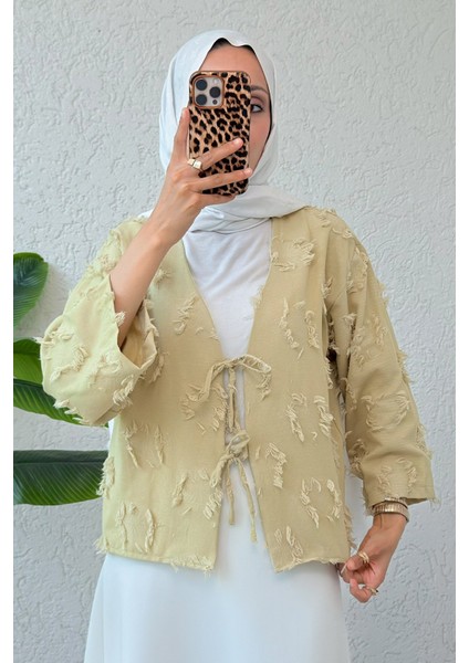 Yama Yırtık Detaylı Kimono