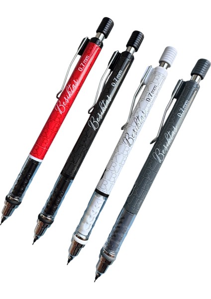 Beşiktaş Lisanslı 0.7mm Metal Klipsli Versatil Kalem, 4 Renk Seçeneği indirimleri