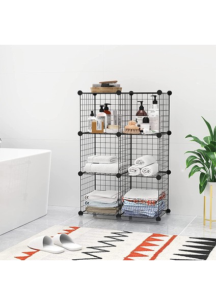 6 Bölmeli Portatif Çok Amaçlı Metal Tel Dolap Raf Organizer fiyatları