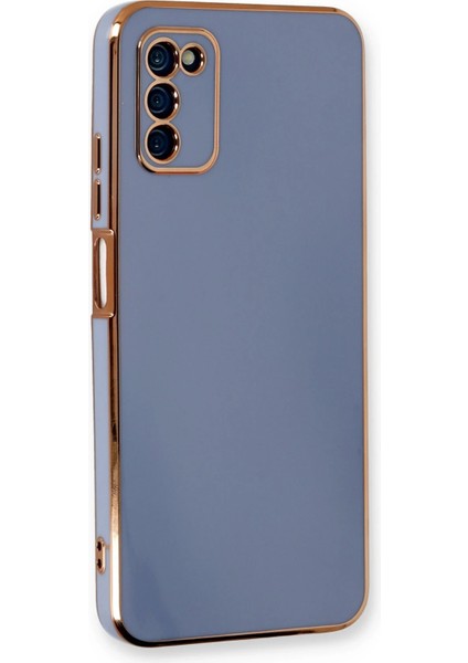 Samsung Galaxy A03S Kılıf Volet Silikon - Mavi Svlrs