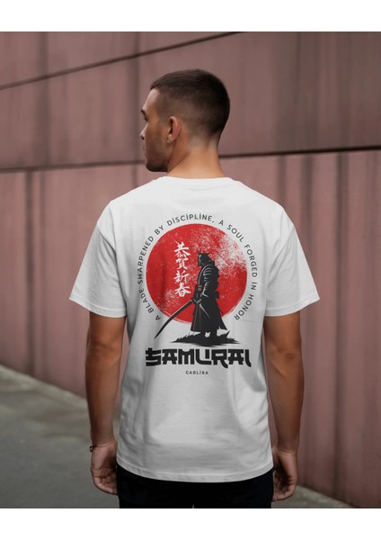 Özel Tasarım Samuray Baskılı Erkek Tişört – Japon Stil fiyatları