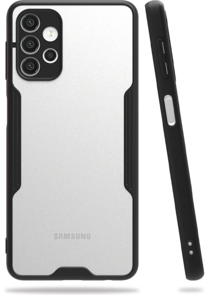 Samsung Galaxy A72 Kılıf Platin Silikon - Siyah Svlrs