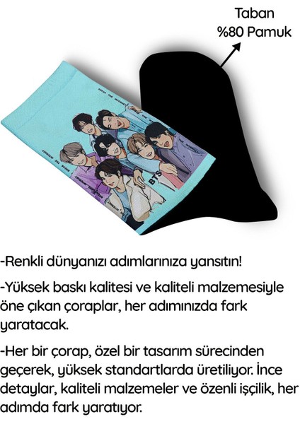 Bts Bangtan Boys Break The Internet Dijital Baskılı Çorap - Unisex