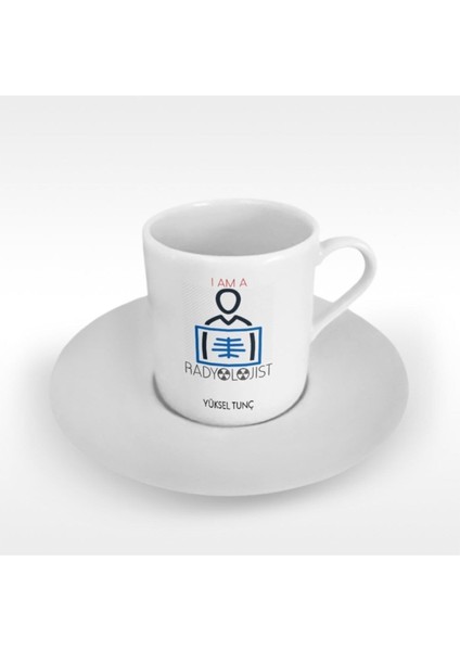 Kişiye Özel Radyoloji Temalı Türk Kahvesi Fincanı, Gri Tasarım
