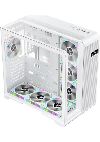 Rt7 Beyaz Dıgıtal 850W 80+ Gold Full Modüler 4X12CM Argb 3 Taraflı Temperli Cam USB 3.0 - Type C Atx Kasa fiyatları