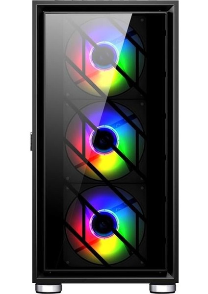 Ar7-G Siyah 750W 80+ Sılver Atx 3.1 Argb 4X12CM Fan Temperli Cam USB 3.0 Atx Kasa fiyatları
