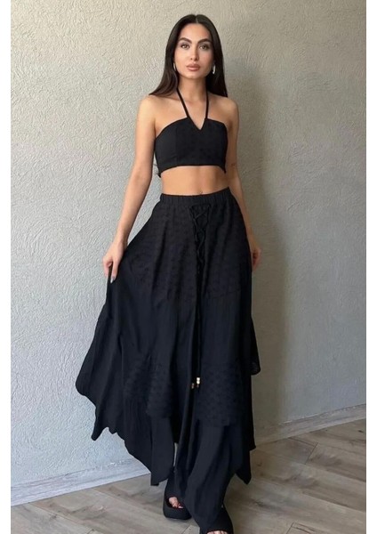 Gotik Saçaklı Ön Korseli Salaş Doğal Kumaş Otantik Bel Lastikli Kombin Dizayn Etek modelleri