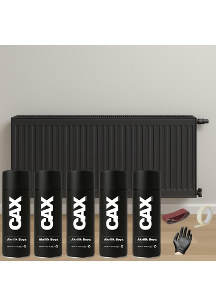 5 Adet Isıya Dayanıklı Petek-Kalorifer-Radyatör-Klima Vernikli Sprey Boya Seti 400 ml