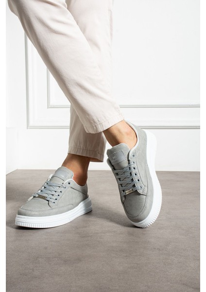 Erkek Sneaker Günlük Spor Ayakkabı Yüksek Taban Buz Beyaz - Rahat Tasarım X5