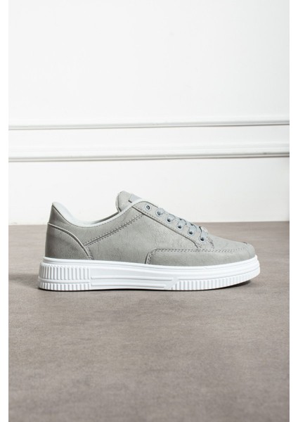 Erkek Sneaker Günlük Spor Ayakkabı Yüksek Taban Buz Beyaz - Rahat Tasarım X5