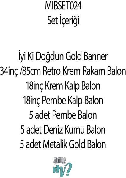 1 Yaş Kız Doğum Günü Konsepti Retro Krem Rakam Iyi Ki Doğdun Bannerlı Balon Zinciri Seti fırsatları