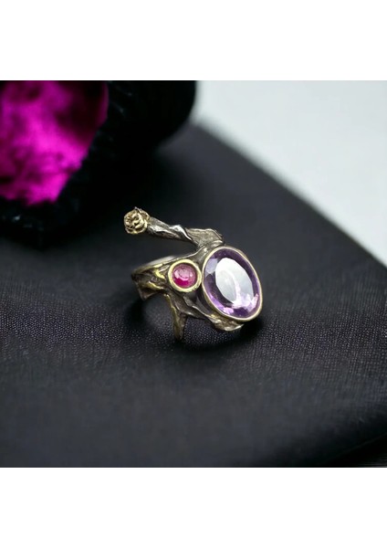 Ametist Yakut Gümüş Yüzük fiyatları