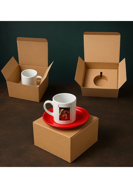 Kişiye Özel Aşkla Süslenmiş Renkli Türk Kahvesi Fincanı fiyatları