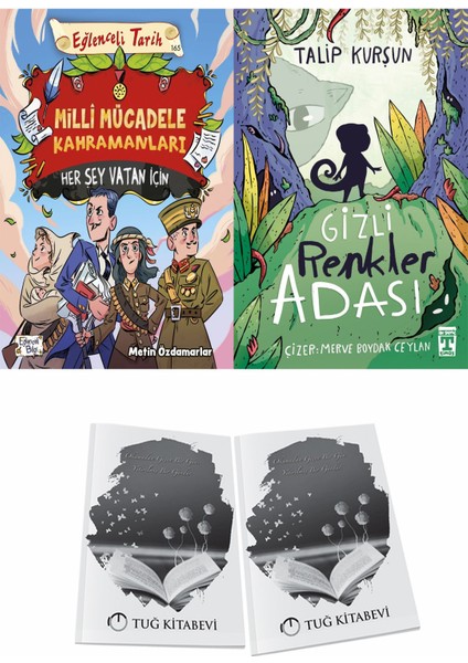 Milli Mücadele Kahramanları Her Şey Vatan Için ve Gizli Renkler Adası + Hediyeli