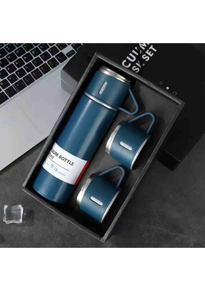Termos Kupa Seti 3’lü Çelik 500 ml Sızdırmaz Termos 2 Adet Paslanmaz Çelik Kupa Kamp Piknik Ofis Seyahat Için Sıcak Soğuk Içecek Termosu Trend Ürün modelleri