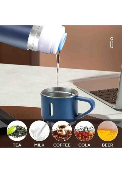 Termos Kupa Seti 3’lü Çelik 500 ml Sızdırmaz Termos 2 Adet Paslanmaz Çelik Kupa Kamp Piknik Ofis Seyahat Için Sıcak Soğuk Içecek Termosu Trend Ürün fırsatları