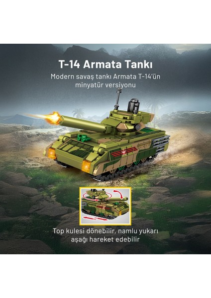 Survival Warfare 4'lü Askeri Araçlar Yapı Bloğu Seti 792 Parça