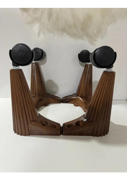 Tekerlekli Sehpa Masa Ayağı,akıllı Sehpa Ayağı, Sihirli Sehpa Ayağı Siyah 4 Adet 360 Derece 20 cm